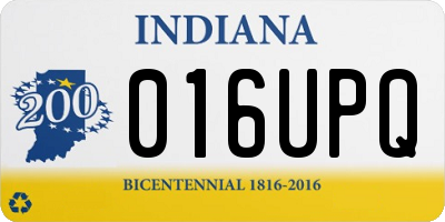 IN license plate 016UPQ