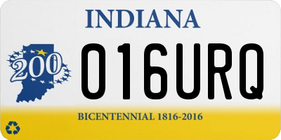 IN license plate 016URQ
