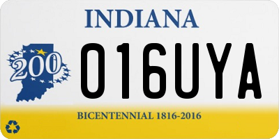 IN license plate 016UYA