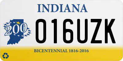 IN license plate 016UZK