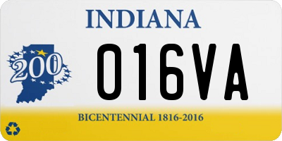 IN license plate 016VA