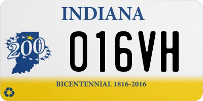 IN license plate 016VH