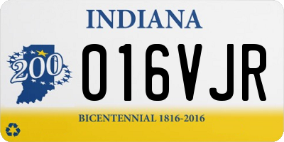 IN license plate 016VJR