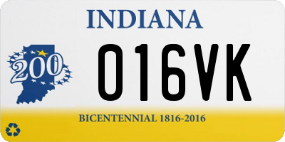 IN license plate 016VK