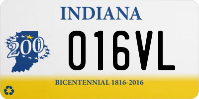 IN license plate 016VL