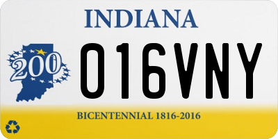 IN license plate 016VNY