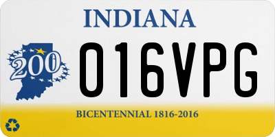 IN license plate 016VPG