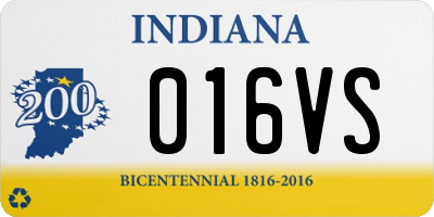 IN license plate 016VS