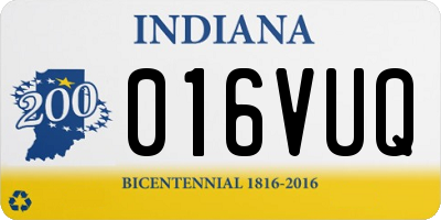 IN license plate 016VUQ