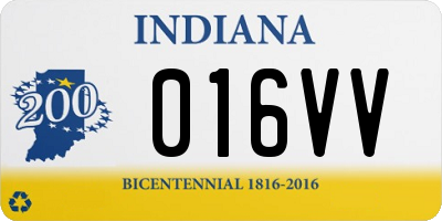 IN license plate 016VV