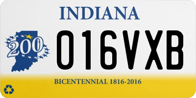 IN license plate 016VXB