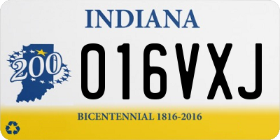 IN license plate 016VXJ