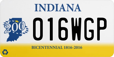 IN license plate 016WGP