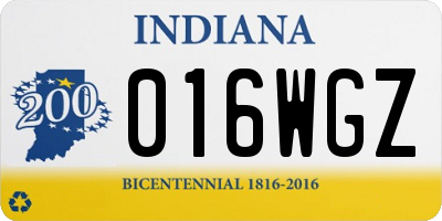 IN license plate 016WGZ
