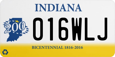 IN license plate 016WLJ