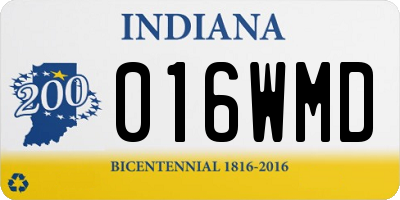 IN license plate 016WMD