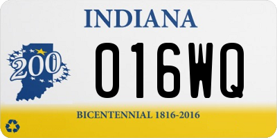 IN license plate 016WQ