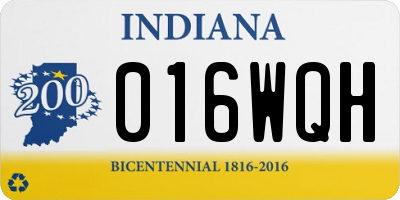 IN license plate 016WQH