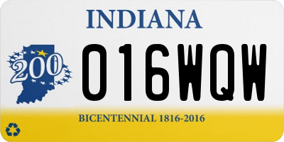 IN license plate 016WQW