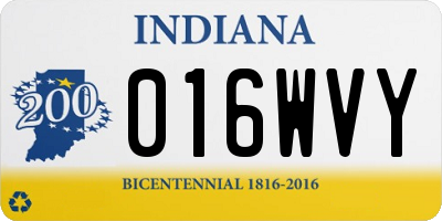 IN license plate 016WVY