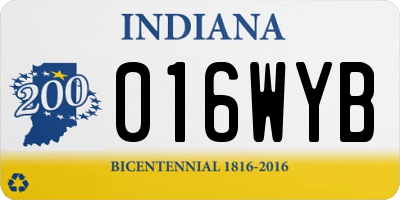 IN license plate 016WYB