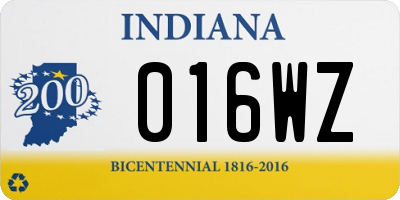 IN license plate 016WZ