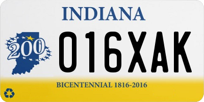 IN license plate 016XAK