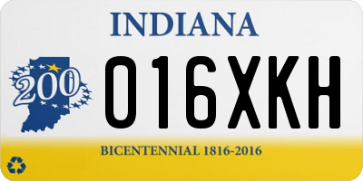IN license plate 016XKH