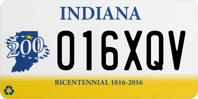 IN license plate 016XQV