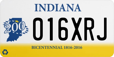 IN license plate 016XRJ