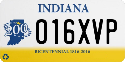 IN license plate 016XVP