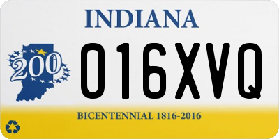 IN license plate 016XVQ