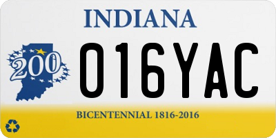 IN license plate 016YAC