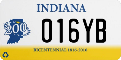 IN license plate 016YB