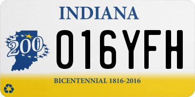 IN license plate 016YFH