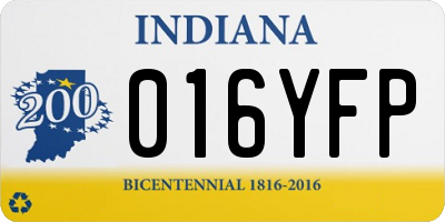 IN license plate 016YFP