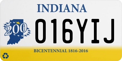 IN license plate 016YIJ