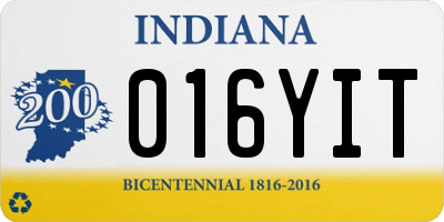 IN license plate 016YIT