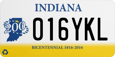 IN license plate 016YKL