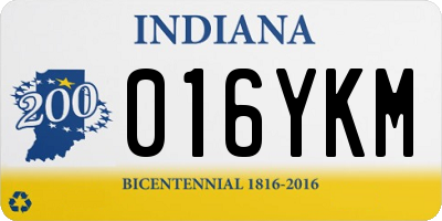 IN license plate 016YKM