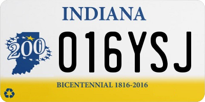 IN license plate 016YSJ