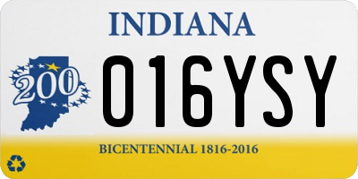 IN license plate 016YSY