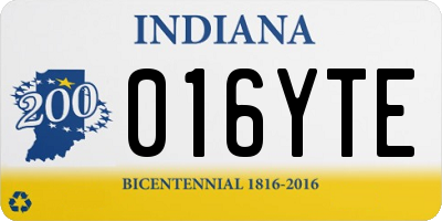 IN license plate 016YTE