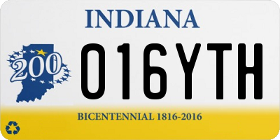IN license plate 016YTH