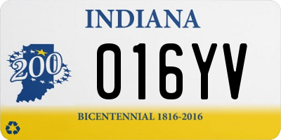 IN license plate 016YV