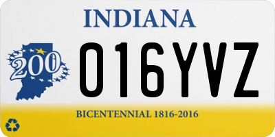 IN license plate 016YVZ