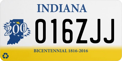 IN license plate 016ZJJ