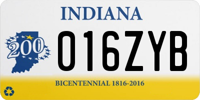 IN license plate 016ZYB