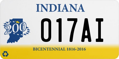 IN license plate 017AI