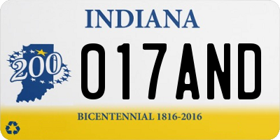 IN license plate 017AND